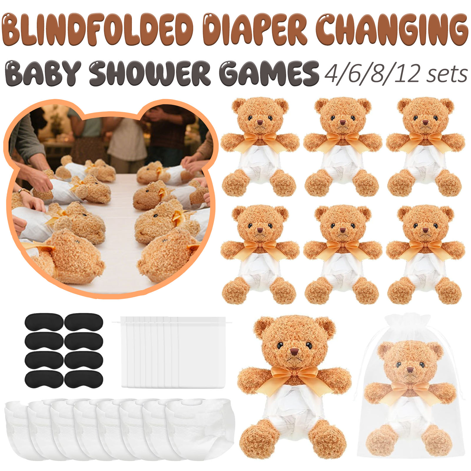 4/6/8/12 Sets Baby Shower Game – обзор и цена Cloth Diaper Insert