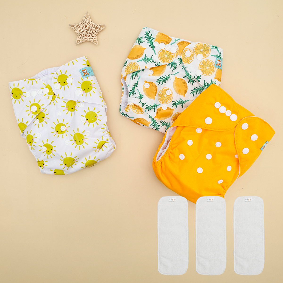 ALVABABY 3 diaper shells+3 Ins – обзор и цена Cloth Diaper Insert